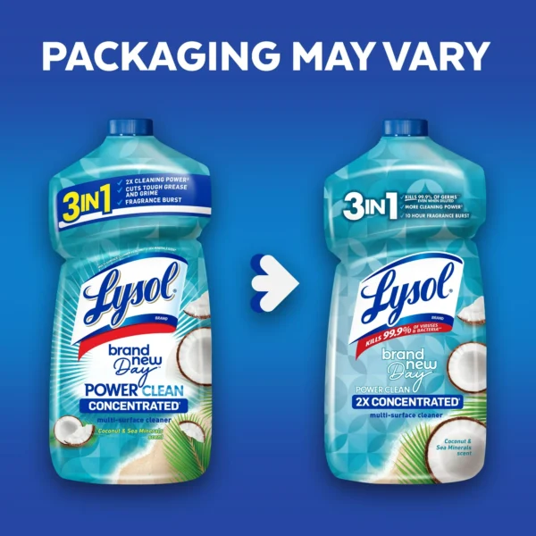 Lysol® Multi-Surface Cleaner - Pourable Brand New Day™ Coconut & Sea Minerals 9/28 oz. ( Walmart ) - Image 4