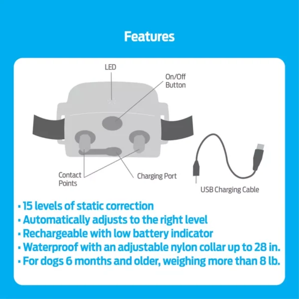 Premier Pet Rechargeable Bark Collar - Rechargeable - Adjustable & Waterproof ( Petsmart ) - Image 5