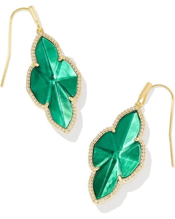 Abbie Pave Frame Drop Earrings - Image 2