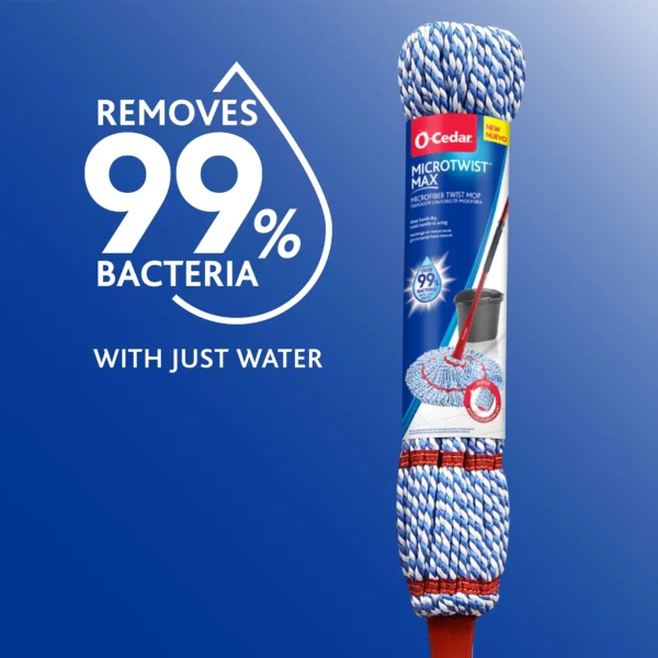 O-Cedar MicroTwist™ MAX Microfiber Mop, Removes 99% of Bacteria with Just Water - Image 3