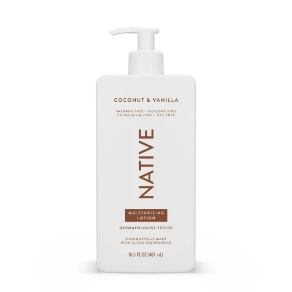 Native Lotion, Moisturizing, Paraben Free, Coconut & Vanilla, for Women and Men, 16.5 fl oz - Image 2