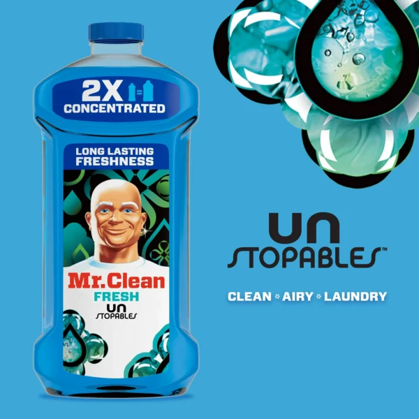 Mr. Clean 2X Concentrated Multi Surface, All Purpose Cleaner, Unstopables Fresh Scent, 41 fl oz   ( Walmart ) - Image 3