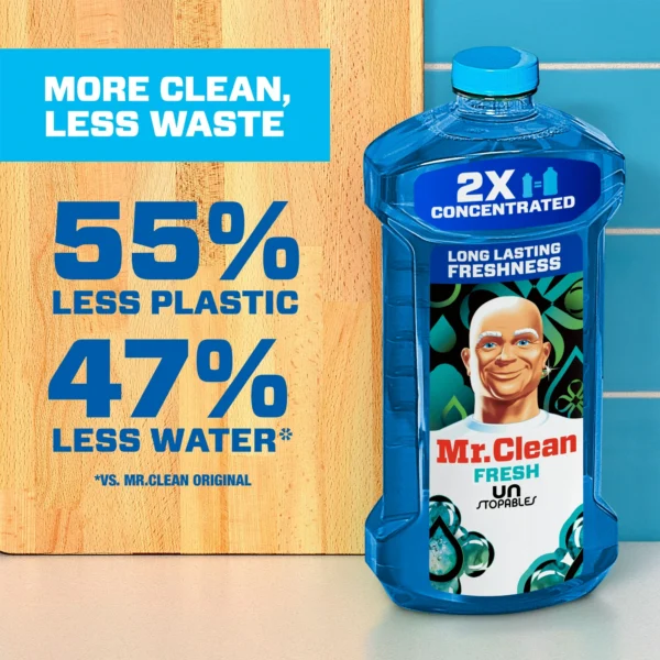 Mr. Clean 2X Concentrated Multi Surface, All Purpose Cleaner, Unstopables Fresh Scent, 41 fl oz   ( Walmart ) - Image 5