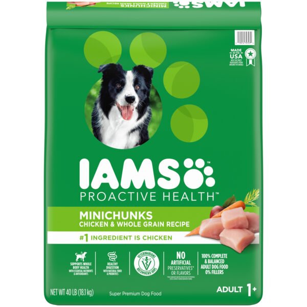 Iams Proactive Health Minichunks Dry Dog Food With Real Chicken And Whole Grains, 40 Lb. Bag ( Walmart )