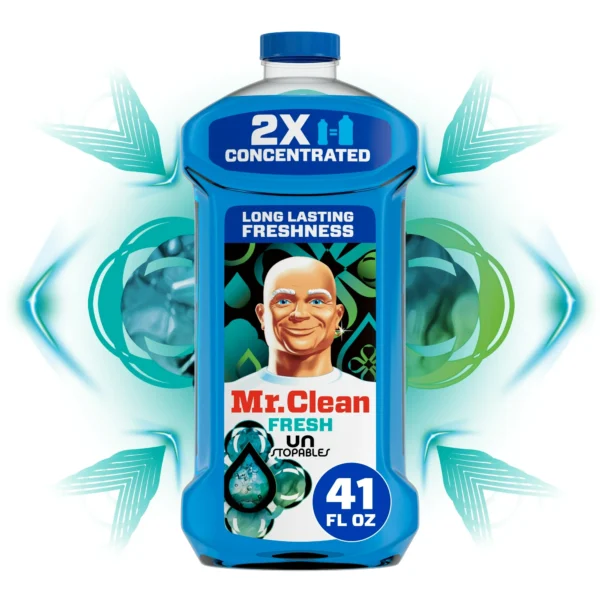 Mr. Clean 2X Concentrated Multi Surface, All Purpose Cleaner, Unstopables Fresh Scent, 41 fl oz   ( Walmart )