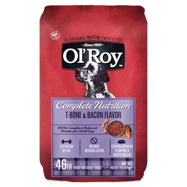 Ol' Roy Complete Nutrition T-Bone & Bacon Flavor Dry Dog Food, 46 lbs  ( Walmart )