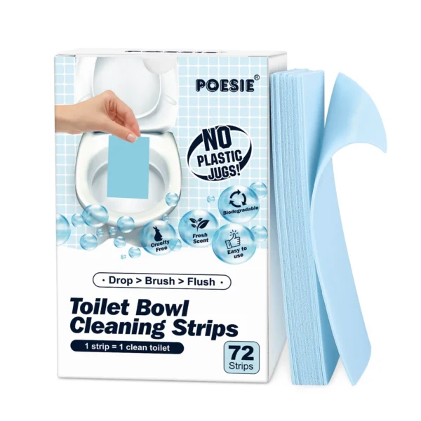 Poesie Toilet Bowl Cleaner Strips Fresh Scent Liquid Free Toilet Clean Plastic Free 72 Sheets ( Walmart )