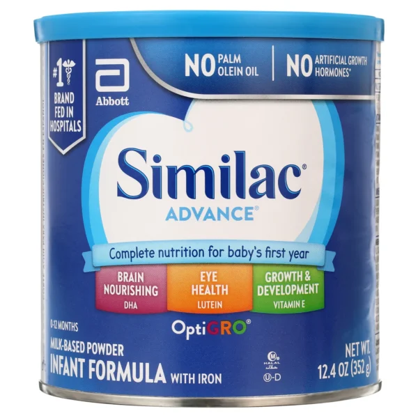 Similac Advance Baby Formula with Iron, Powder, 12.4-oz Can ( Walmart )