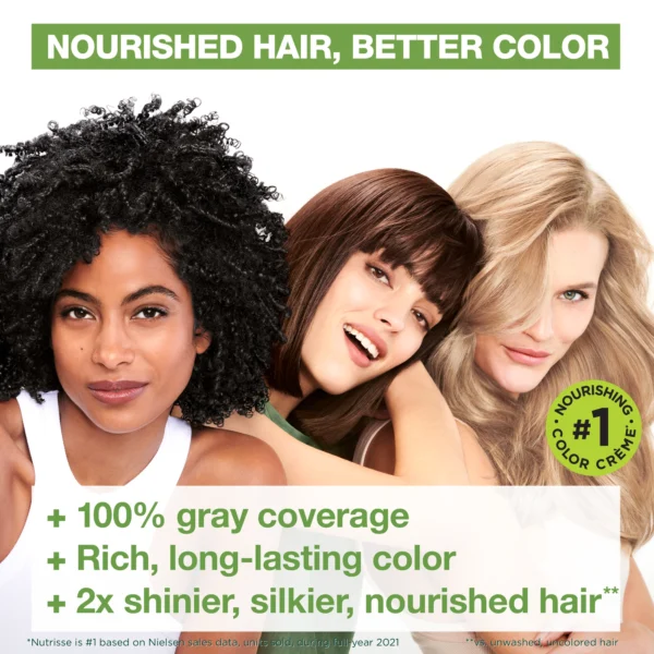 Garnier Nutrisse Nourishing Hair Color Creme, 030 Darkest Brown Sweet Cola  ( Walmart ) - Image 3